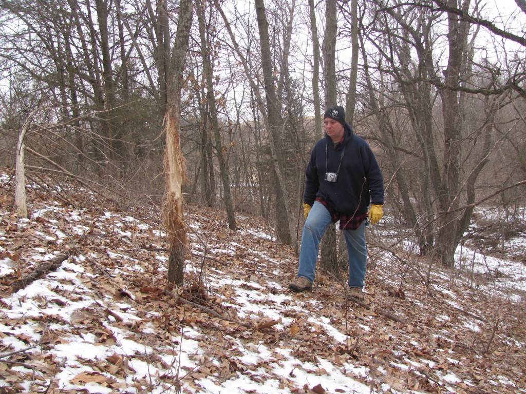 Late winter is great for scouting and doing stand maintenance.  You can walk your property without worrying about affecting your hunting this fall.  Once fall comes around, you need to already have figured out what going on and how the deer move...fall is not the time to be bumbling around scouting.