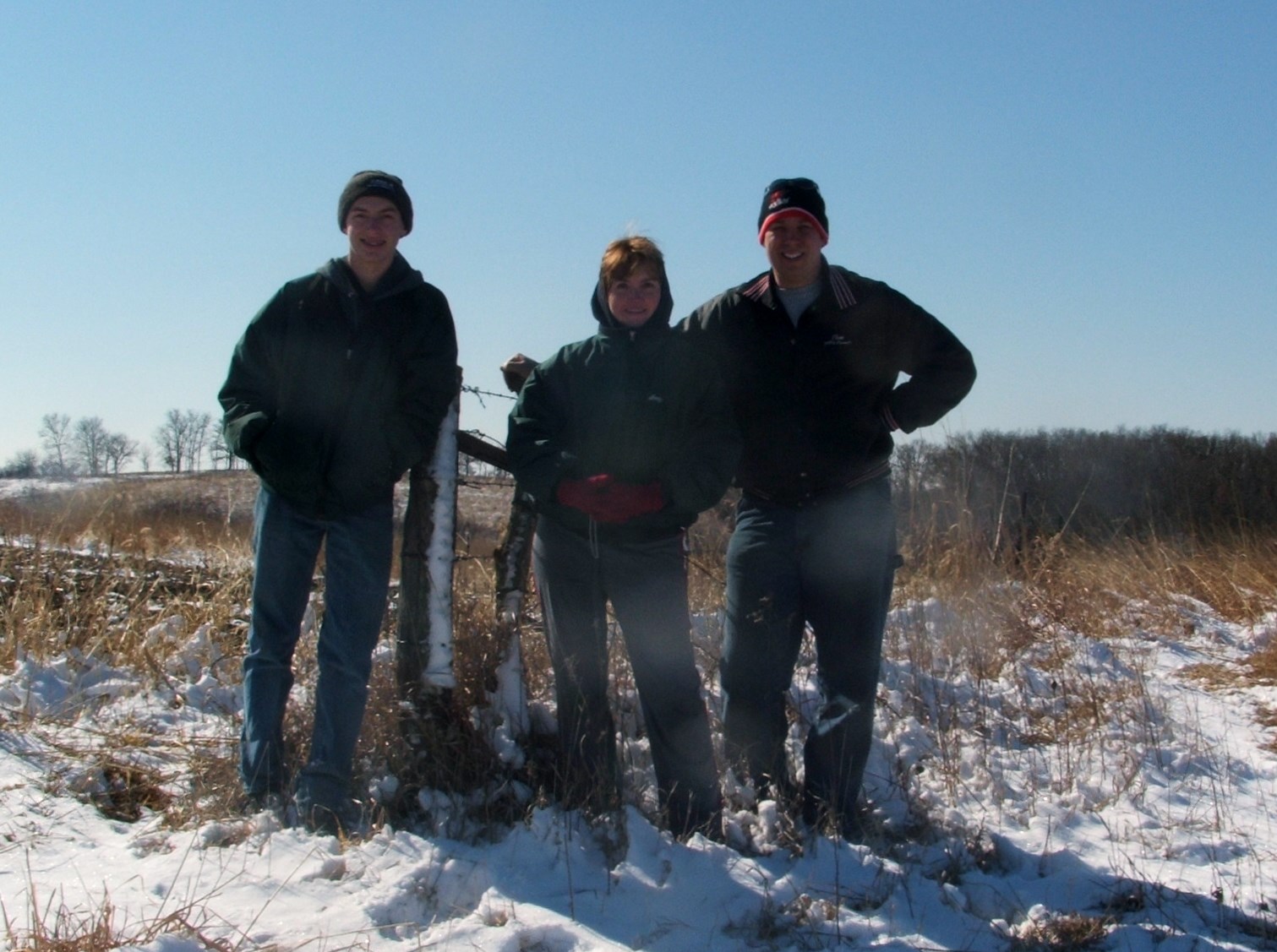 Here, I'm posing with Amy and Forest on our farm the day of closing back in 2012. 